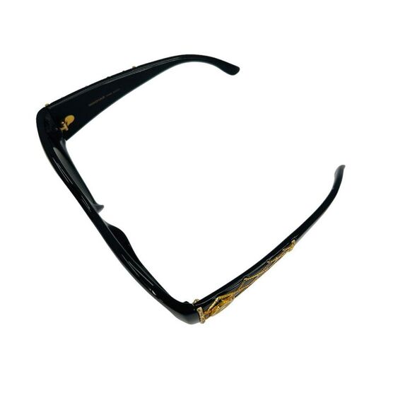 Vintage 90’s Rochas Paris Black Gold Statement Sunglasses Mod 901901 Made France main image 6